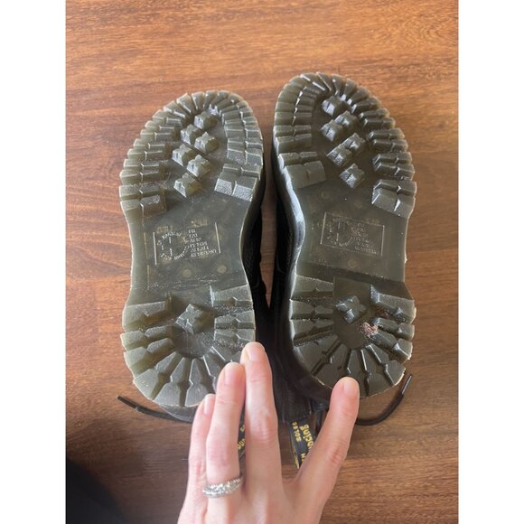 Dr. Martens Black Leather Platform Combat Boots Women’s US 7 EU 38 Lug Sole - Picture 3 of 7